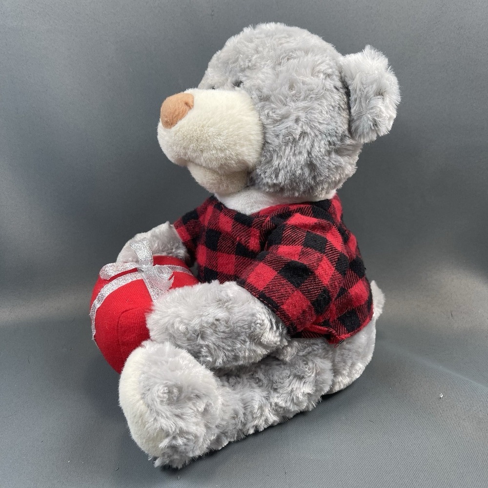 Sound N Light Bear Have Yourself Merry Little Christmas Animated Gray  VIDEO - Picture 9 of 16